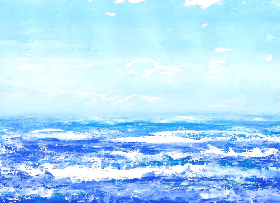 Blue ocean wave