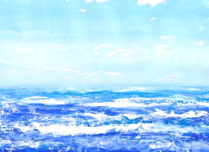 Blue ocean wave