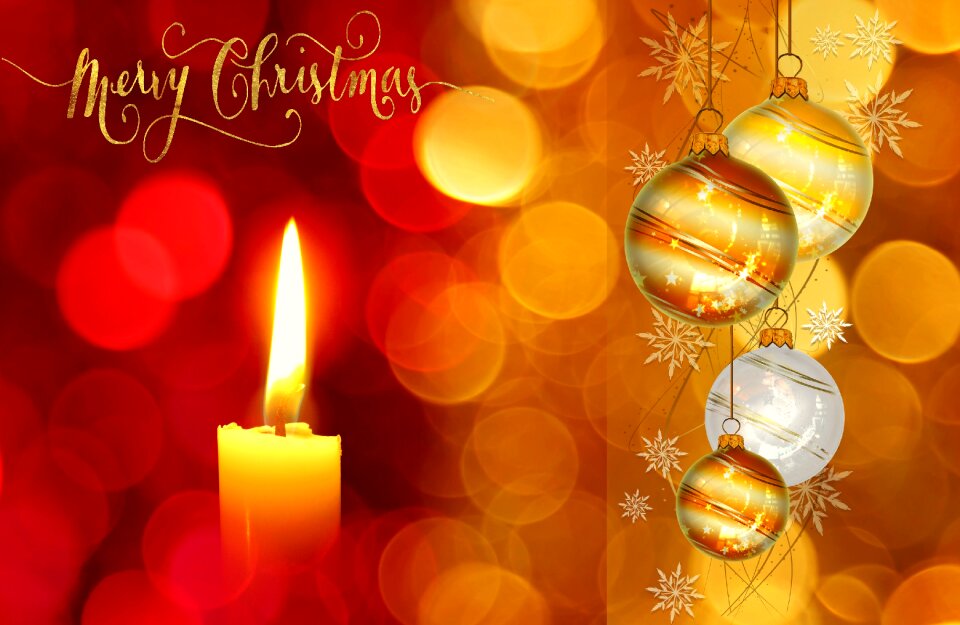 Christmas motif christmas card christbaumkugeln