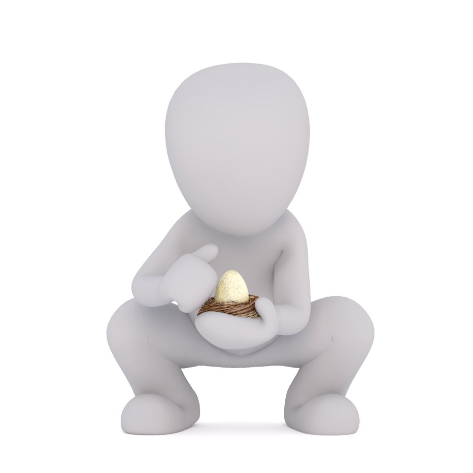 White male 3d model isolated