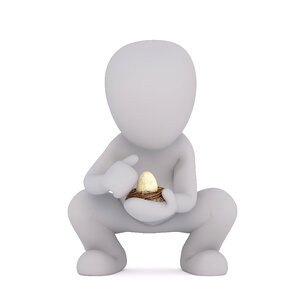 White male 3d model isolated