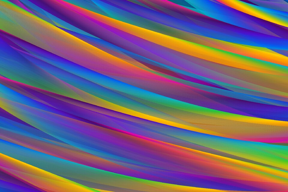 Blue yellow swaths