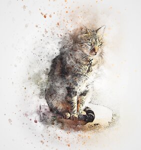 Abstract watercolor vintage