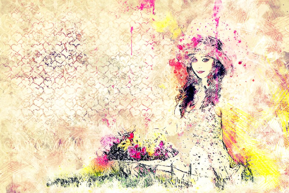 Art abstract watercolor