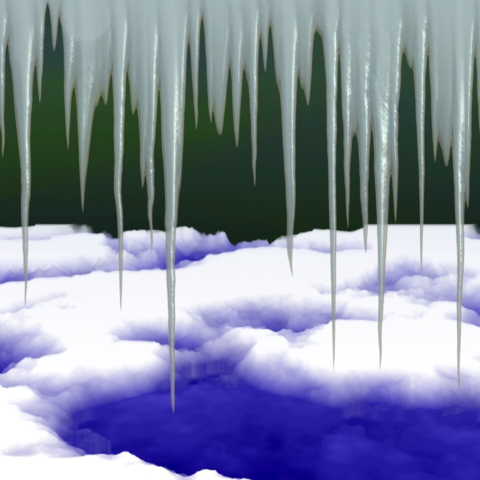 Winter frost snow