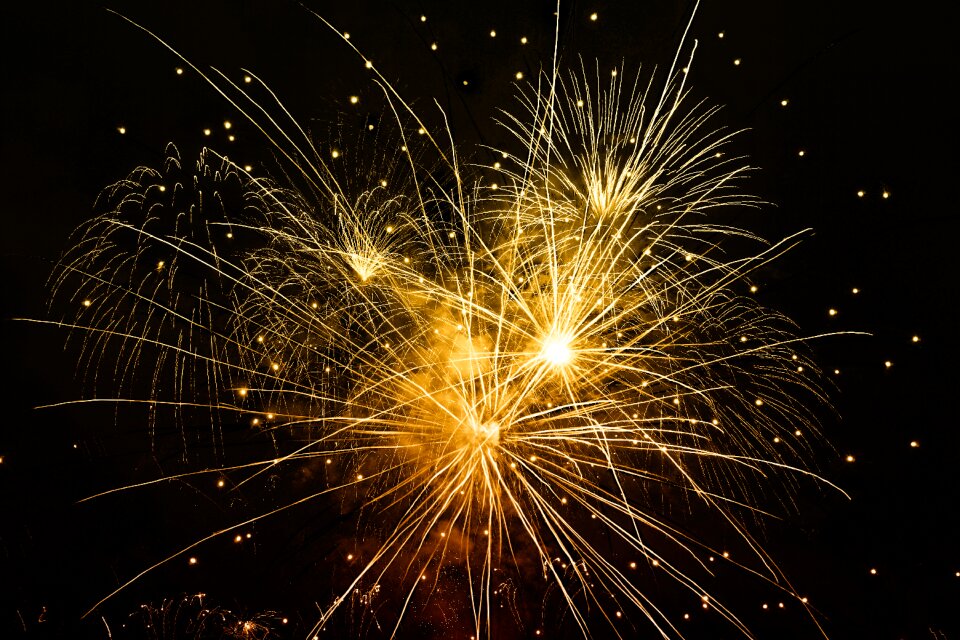 New year's eve shower of sparks celebrate