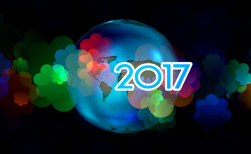 Year number bokeh