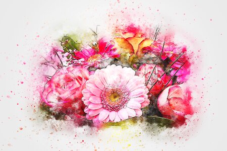 Nature abstract watercolor