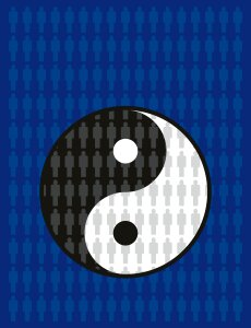 Infographic blue balance Free illustrations