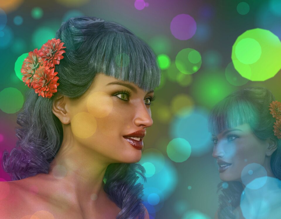 Face beautiful beautiful woman