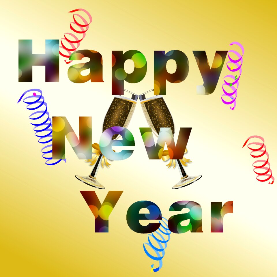 Holiday new years eve season