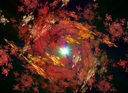 Abstract light spiral