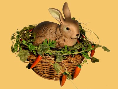 Easter figure osterkorb bunny in the basket