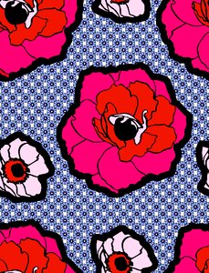 Grid floral pattern Free illustrations