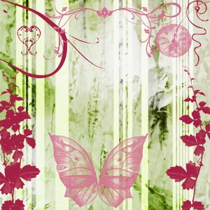 Pink butterfly scrapbook