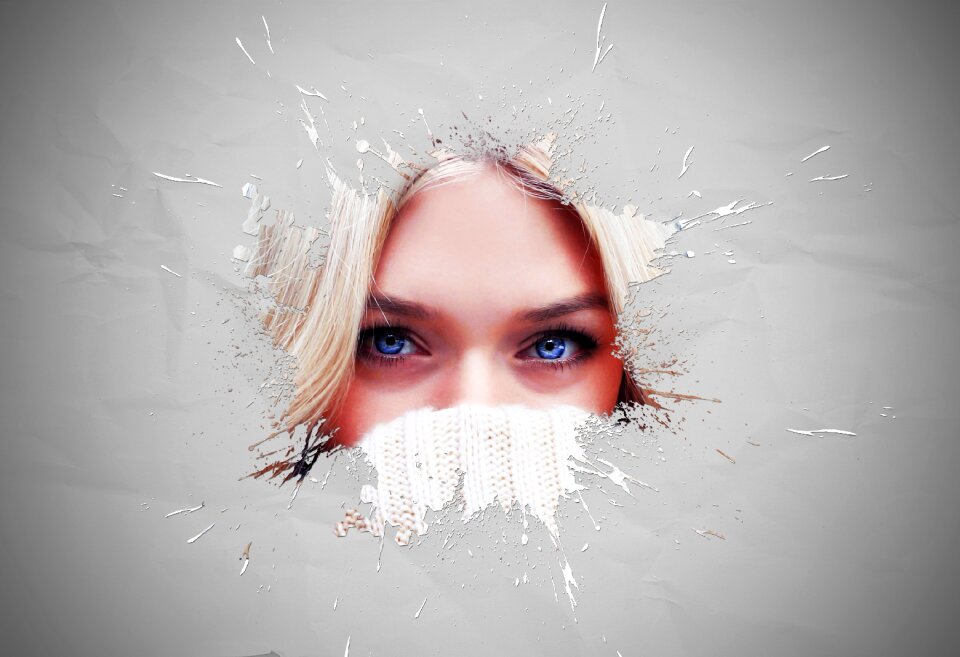 Blond beauty blue eyes