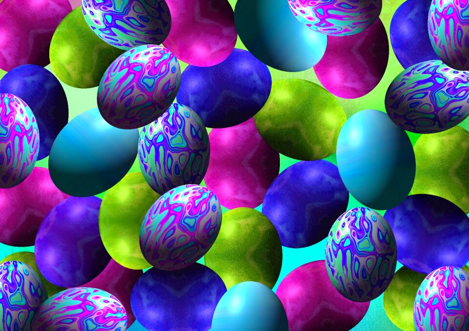 Easter egg painting colorful egg