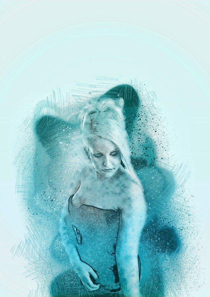 Blue illustration modern