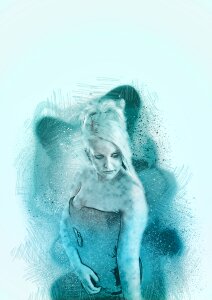 Blue illustration modern