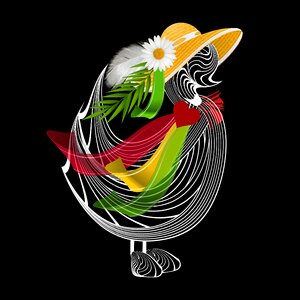Egg chicken decoration