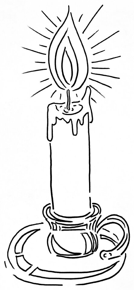Hand drawn flame fire