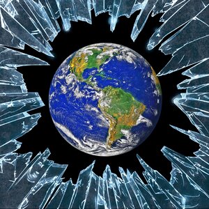 World broken glass develop