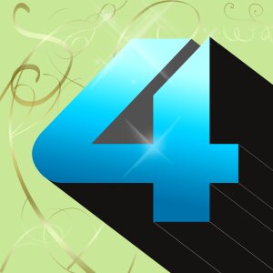 Four number four Free illustrations