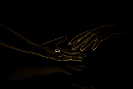 Palms hand ring