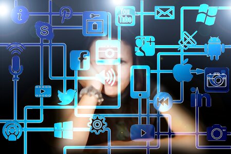 Symbols social media hands