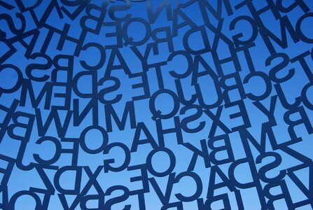 Lettering text typography