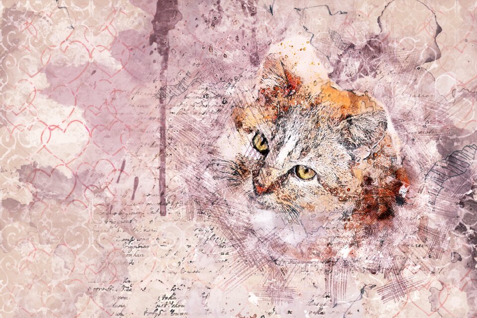 Watercolor vintage nature