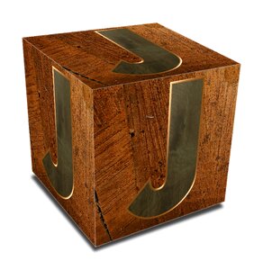 Block 3d brown letter