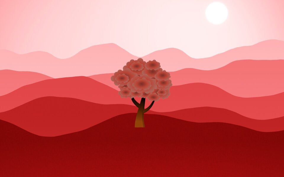 Tree flowers background