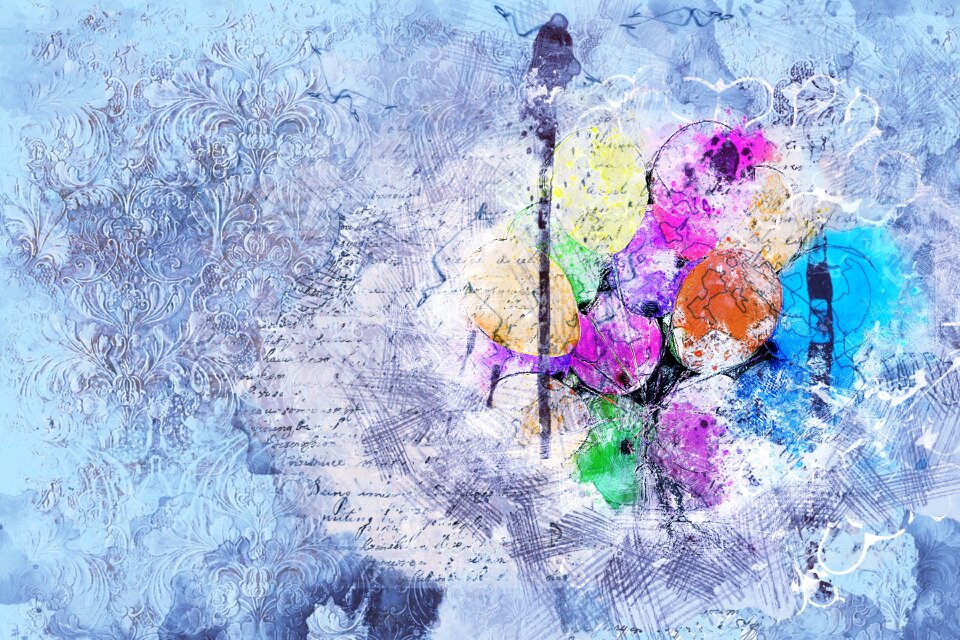 Watercolor vintage nature