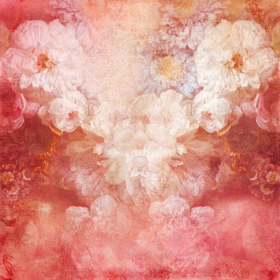 Vintage scrapbook flower