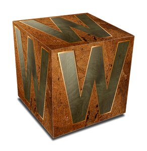 Block 3d brown letter