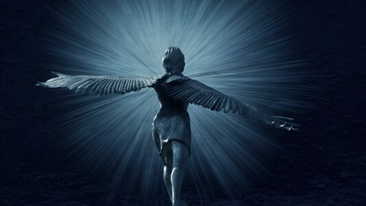 Guardian angel wing sky