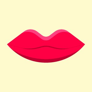 Icon coloured lips Free illustrations