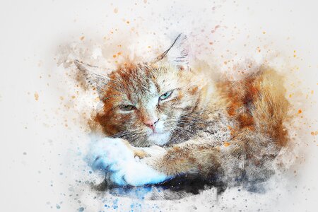 Abstract watercolor vintage