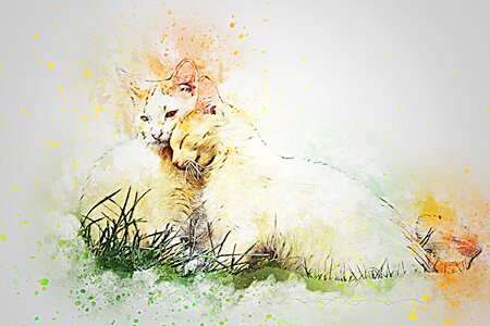 Art abstract watercolor