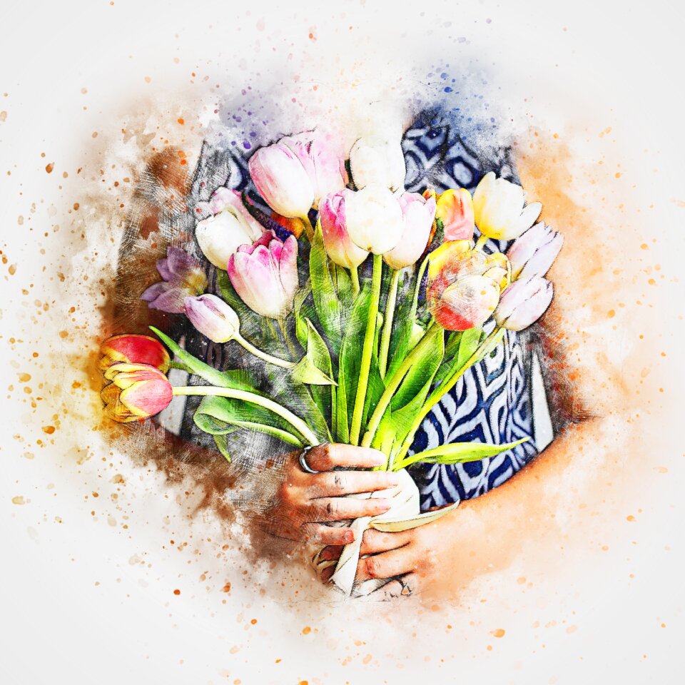 Art abstract watercolor