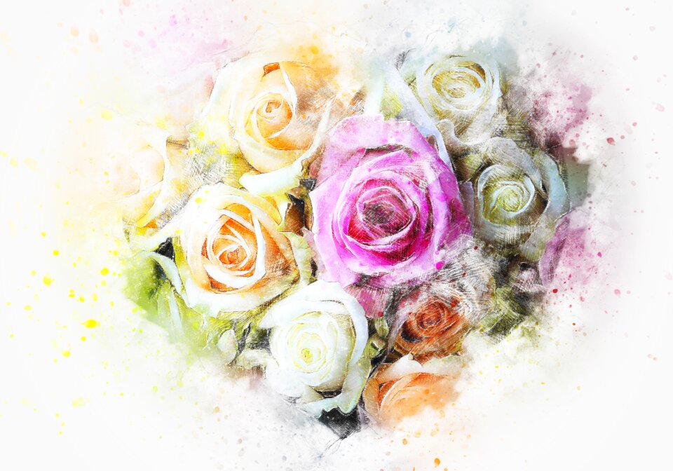 Abstract watercolor vintage