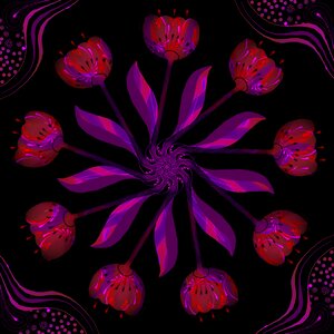 Red colorful abstract