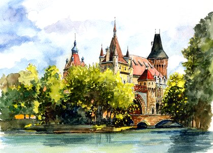 Budapest castle Free illustrations