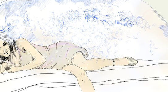 Girl drawing Free illustrations