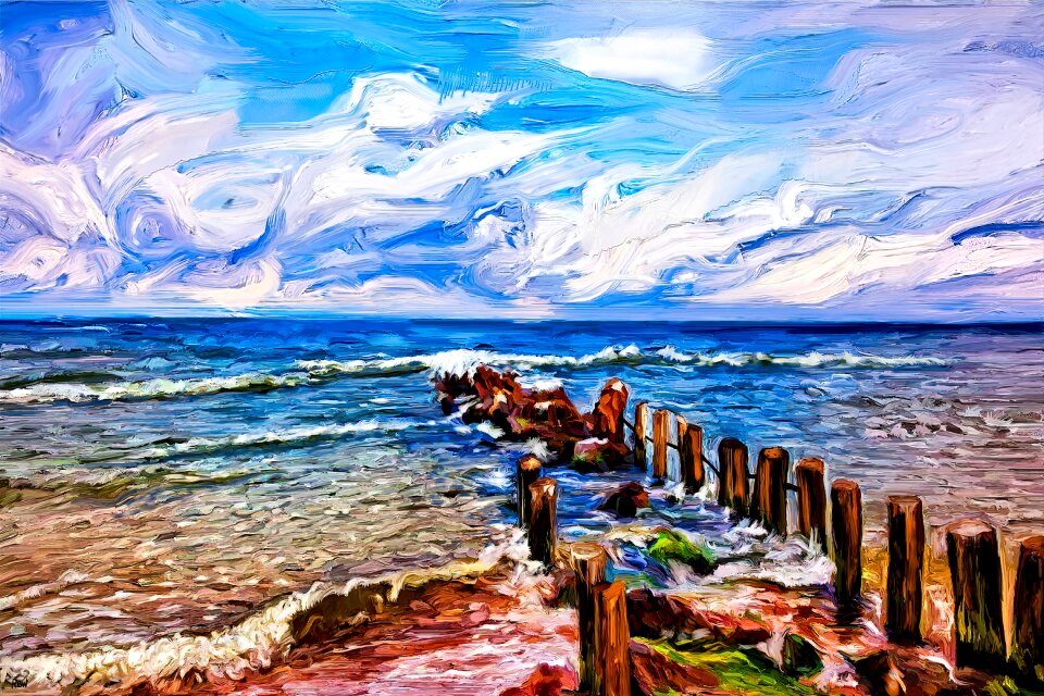 Acrylic painting impression art Free illustrations