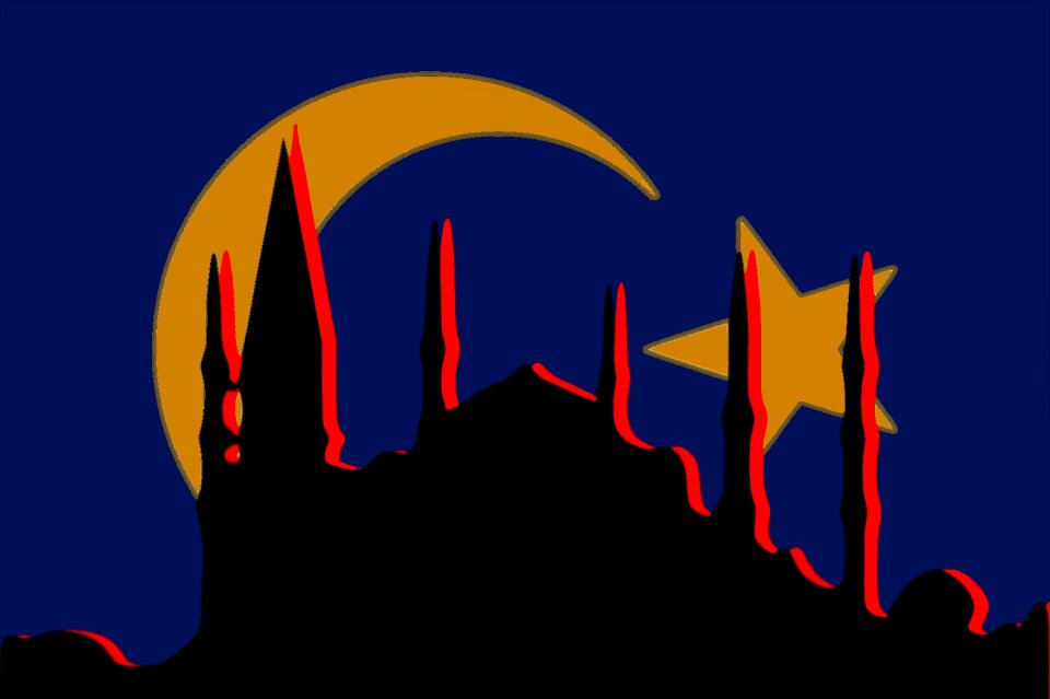 Crescent star Free illustrations