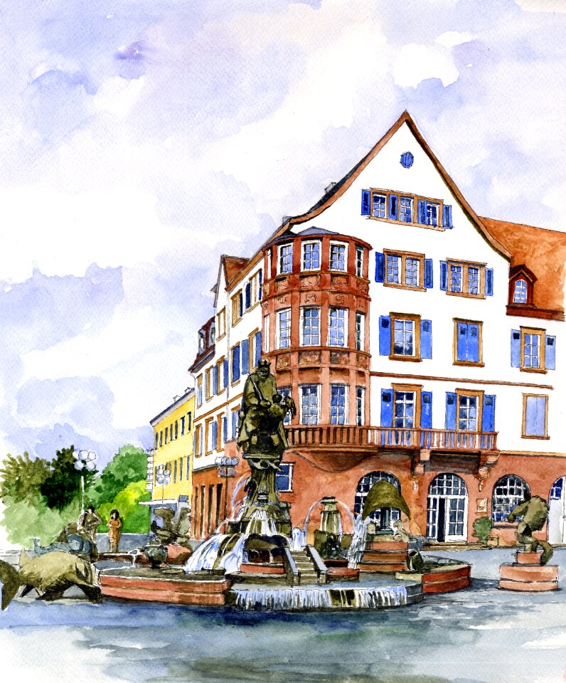 Kaiserslautern fountain Free illustrations