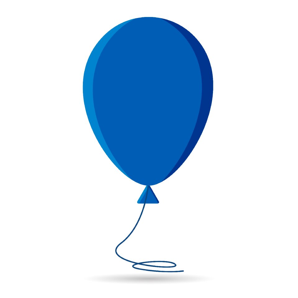 Blue a balloon Free illustrations