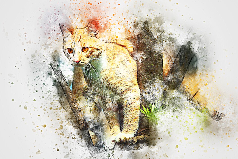 Art abstract watercolor